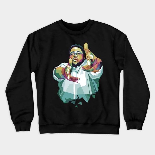 American Rapper Crewneck Sweatshirt by Alkahfsmart